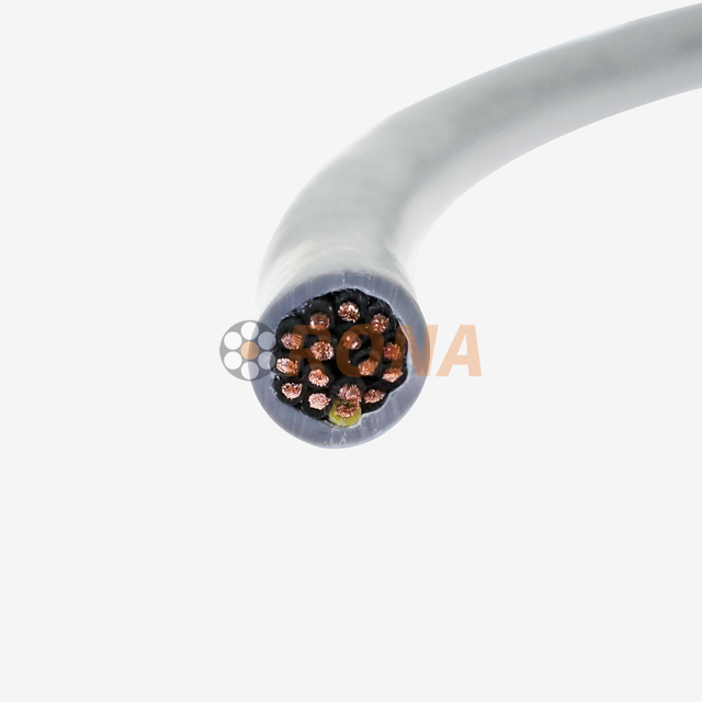 جهد منخفض 300/500V HFV 16G1MM2 PVC كابلات سلسلة السحب مع درع للأتمتة الصناعية